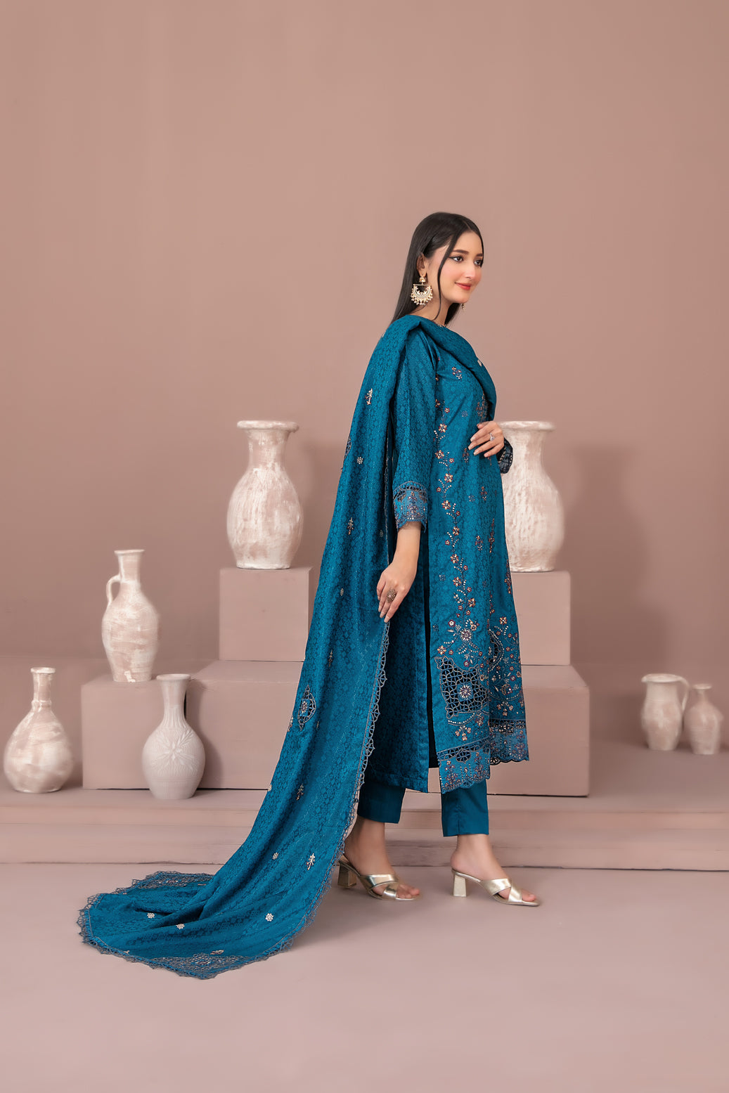RAYALEEN 3pcs Un-Stitched Emb Viscose [D-5604]