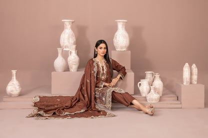 RAYALEEN 3pcs Un-Stitched Emb Viscose [D-5606]