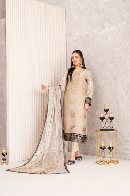 Iskara 3pcs Un-Stitched Handwork Emb Silk [D-5773]