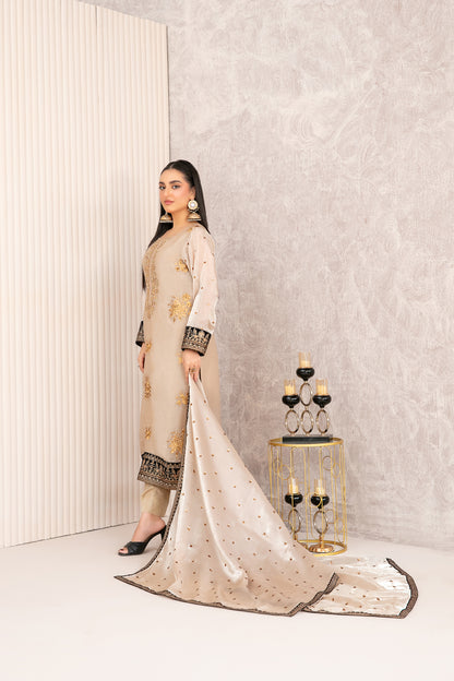 Iskara 3pcs Un-Stitched Handwork Emb Silk [D-5773]