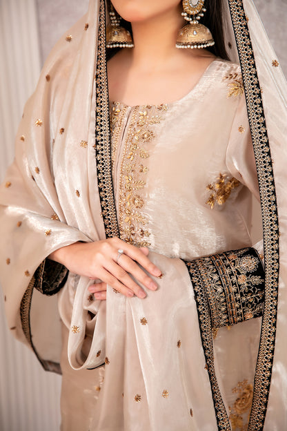 Iskara 3pcs Un-Stitched Handwork Emb Silk [D-5773]