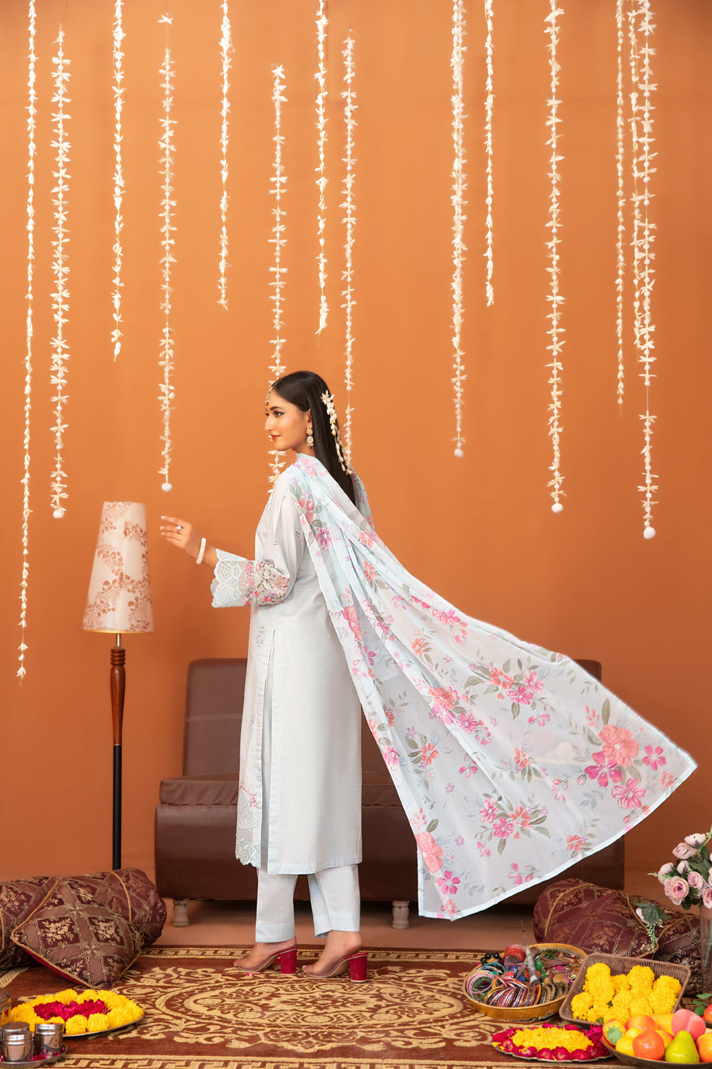 Chaashni 3pcs Stitched Emb Lawn [D-3136]