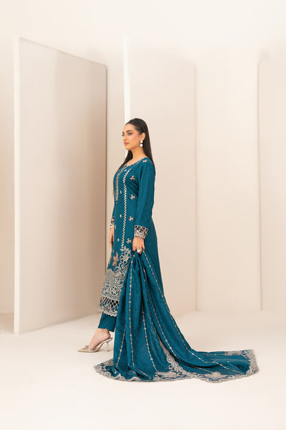 ZILLAH 3pcs Un-Stitched Emb Viscose [D-5382]