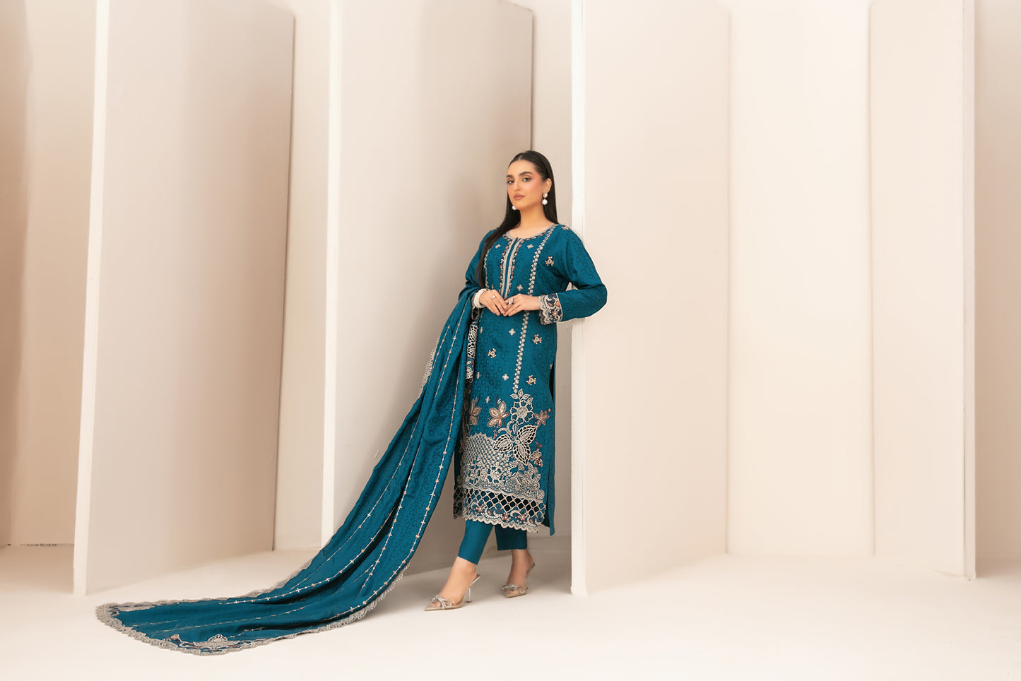 ZILLAH 3pcs Un-Stitched Emb Viscose [D-5382]