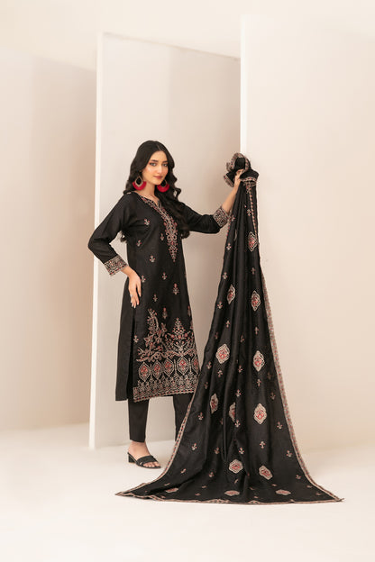 ZILLAH 3pcs Un-Stitched Emb Viscose [D-5383]