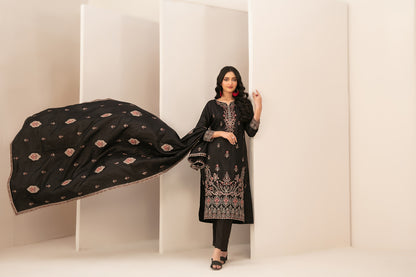 ZILLAH 3pcs Un-Stitched Emb Viscose [D-5383]