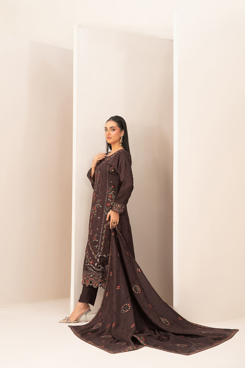 ZILLAH 3pcs Un-Stitched Emb Viscose [D-5380]