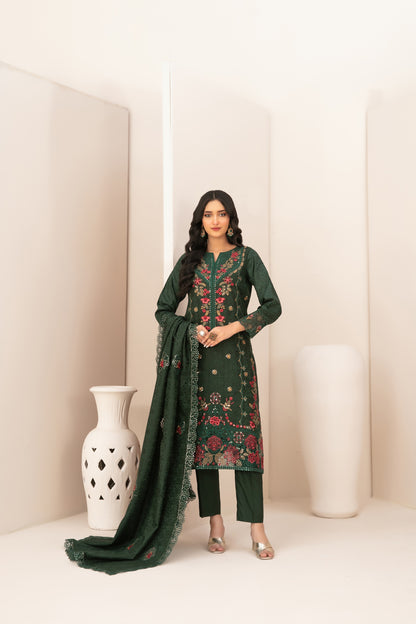 ZILLAH 3pcs Un-Stitched Emb Viscose [D-5378]