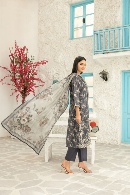 Gulin Vol-1 3pcs Stitched Emb Printed Lawn [D-3979]