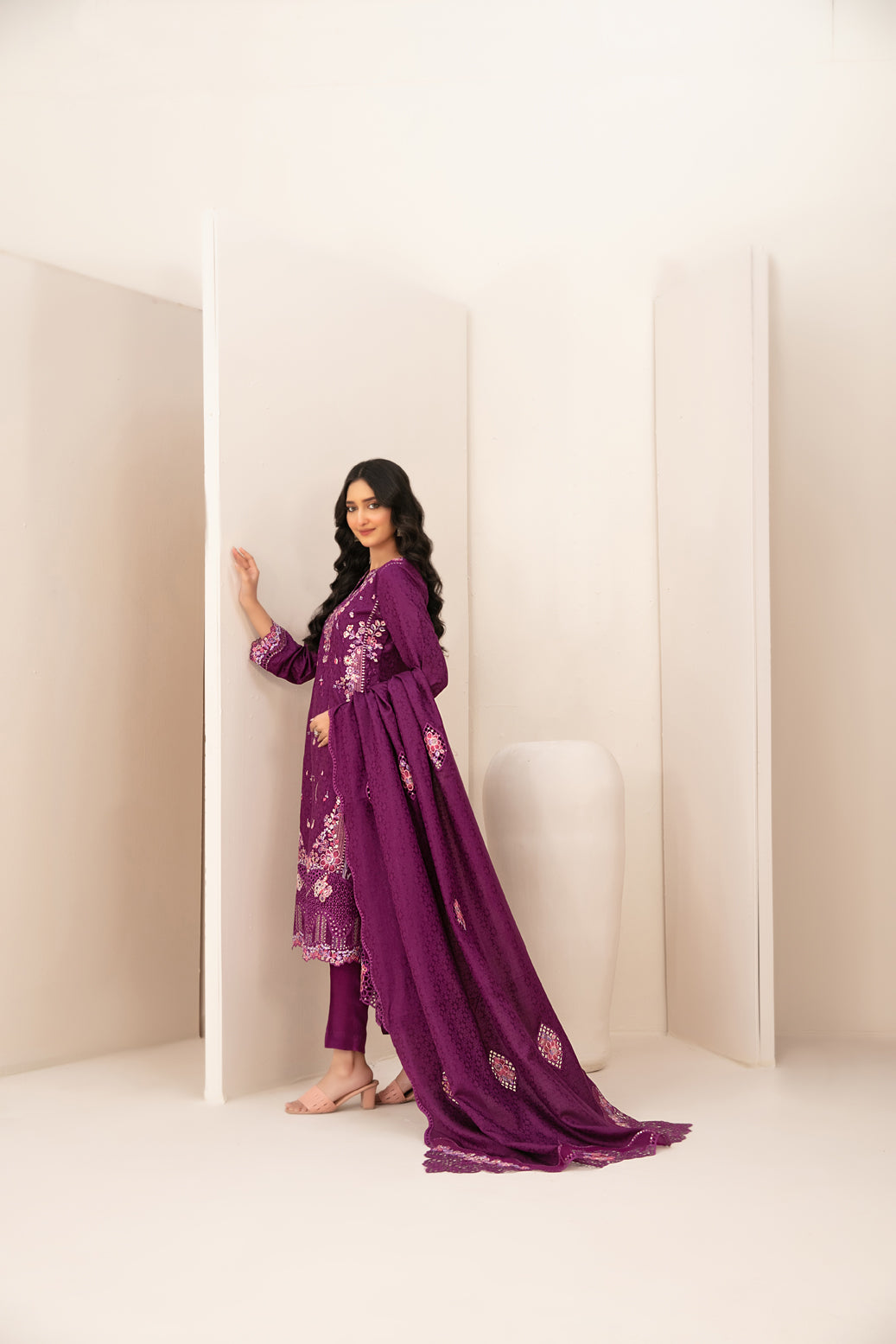 ZILLAH 3pcs Un-Stitched Emb Viscose [D-5381]