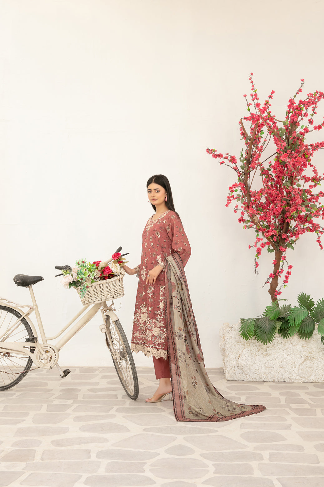 Gulin Vol-2 3pcs Stitched Emb Printed Lawn [D-3973]