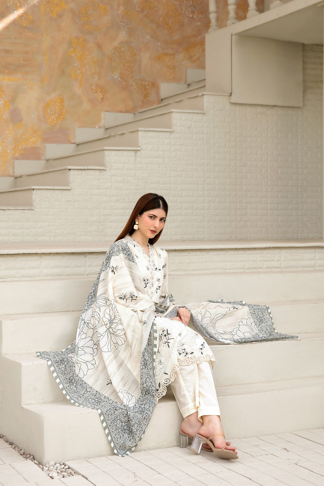 Maha Vol-2 Stitched Emb Printed Lawn [D-3918]