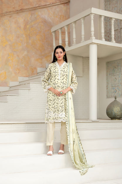 Maha Vol-2 Stitched Emb Printed Lawn [D-3911]
