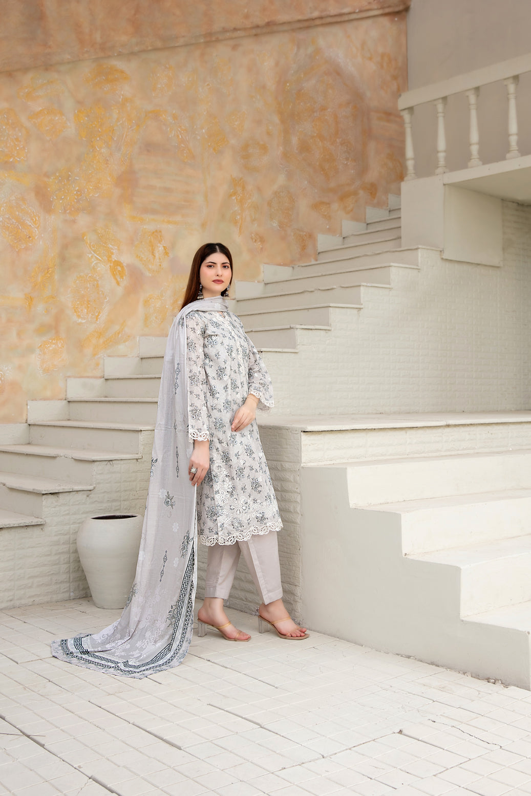 Maha Vol-1 Stitched Emb Printed Lawn [D-3913]