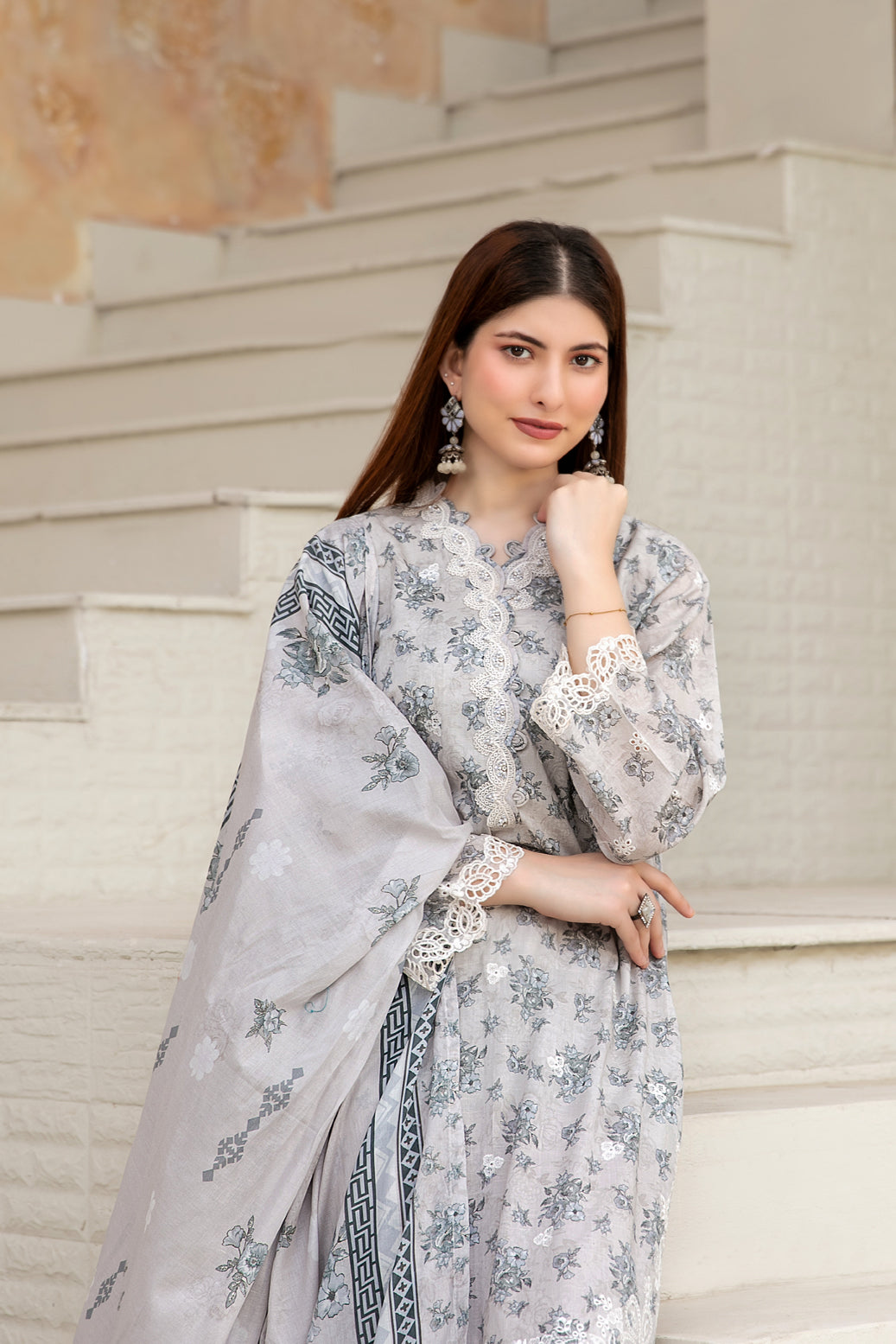 Maha Vol-1 Stitched Emb Printed Lawn [D-3913]