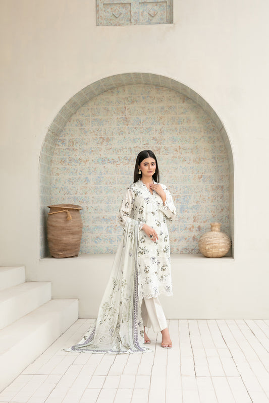Maha Vol-1 Stitched Emb Printed Lawn [D-3916]
