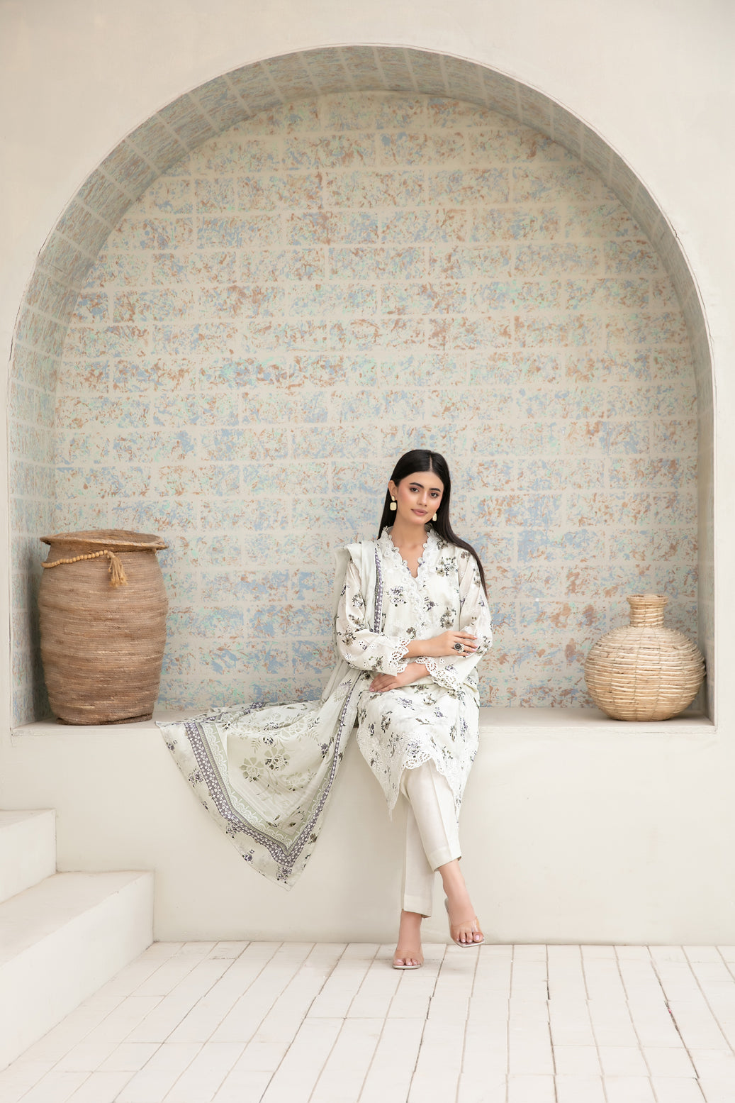 Maha Vol-1 Stitched Emb Printed Lawn [D-3916]