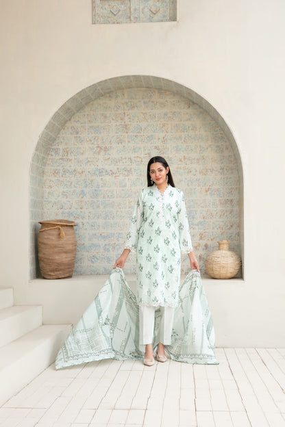 Maha Vol-1 Stitched Emb Printed Lawn [D-3912]