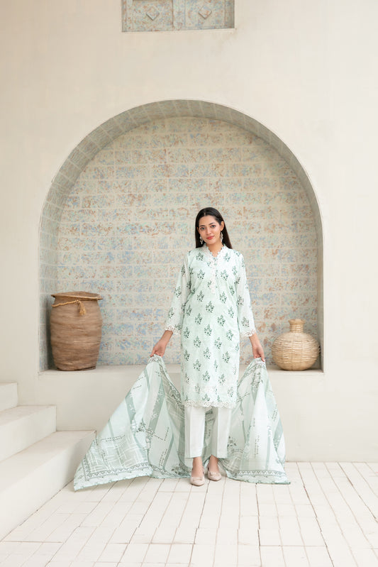 Maha Vol-1 Stitched Emb Printed Lawn [D-3912]