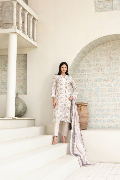 Maha Vol-1 Stitched Emb Printed Lawn [D-3919]