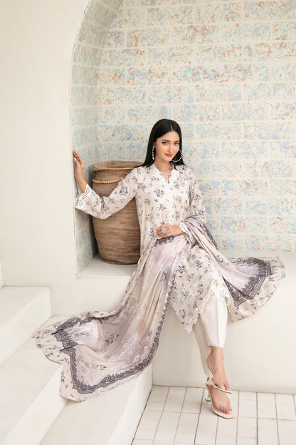 Maha Vol-1 Stitched Emb Printed Lawn [D-3919]