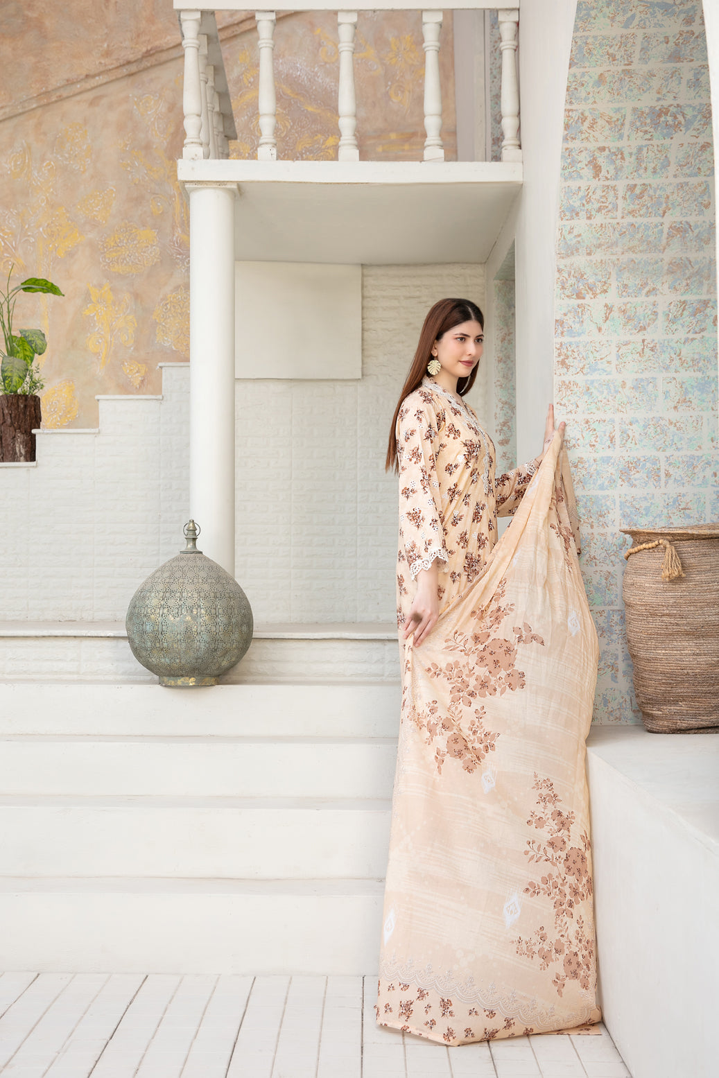 Maha Vol-1 Stitched Emb Printed Lawn [D-3917]