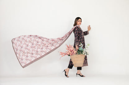 FOLIA 3pcs Un-Stitched Emb Printed Lawn [D-4560]