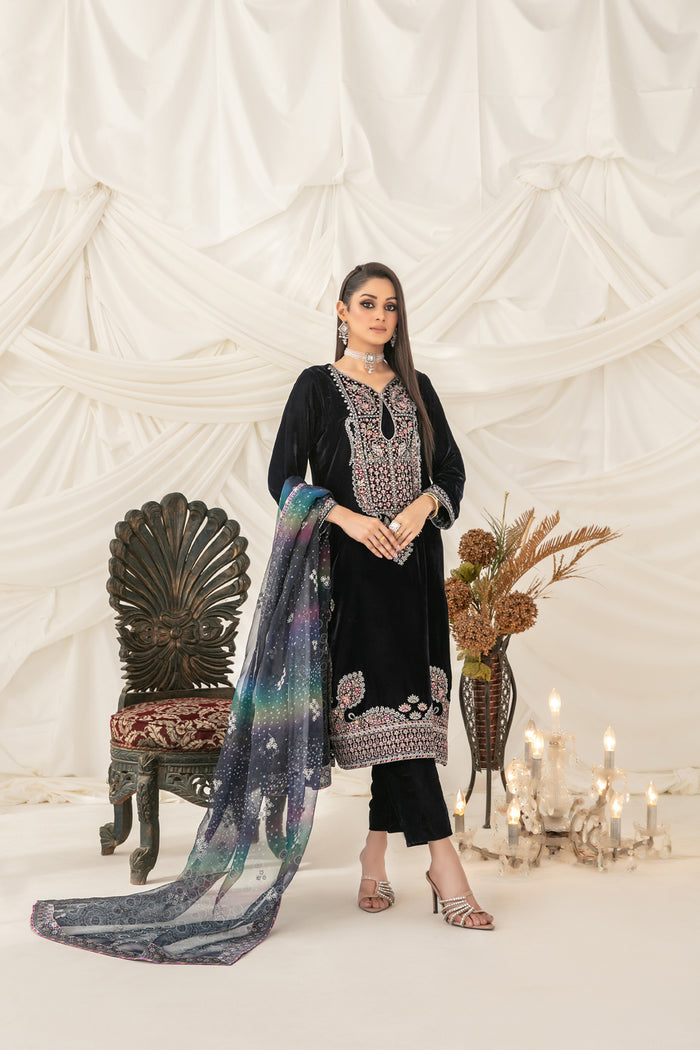 Eshqam Un-Stitched luxury Emb Velvet [D-5152]