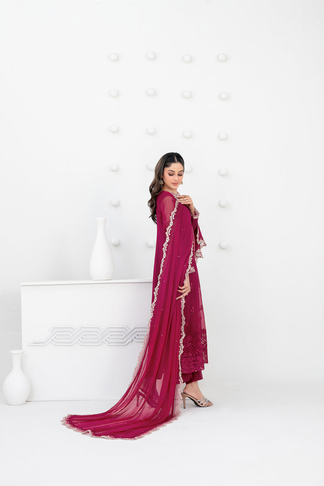 SATORI 3pcs Semi-Stitched Fancy Emb Chiffon [D-3938]