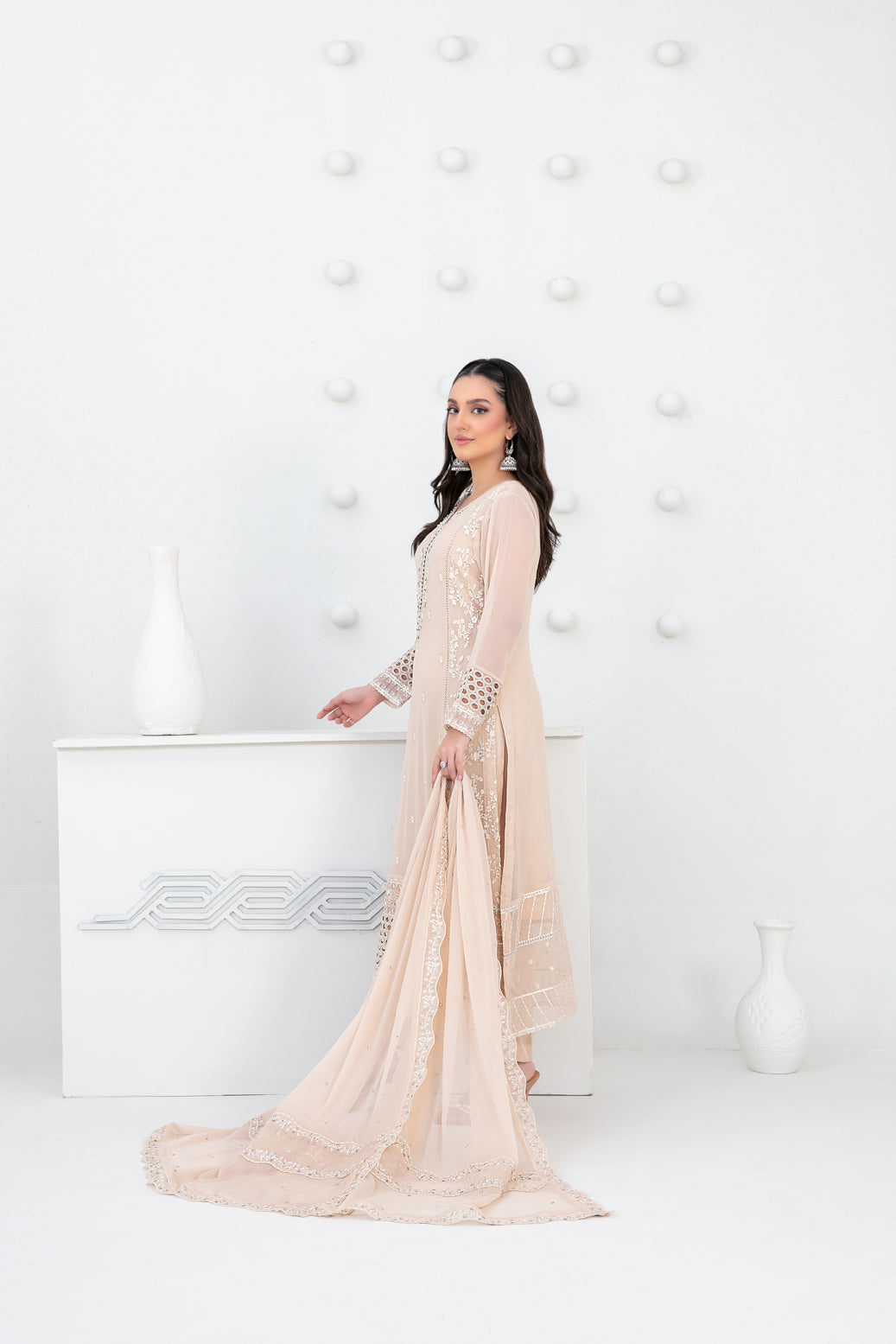 SATORI 3pcs Semi-Stitched Fancy Emb Chiffon [D-3933]