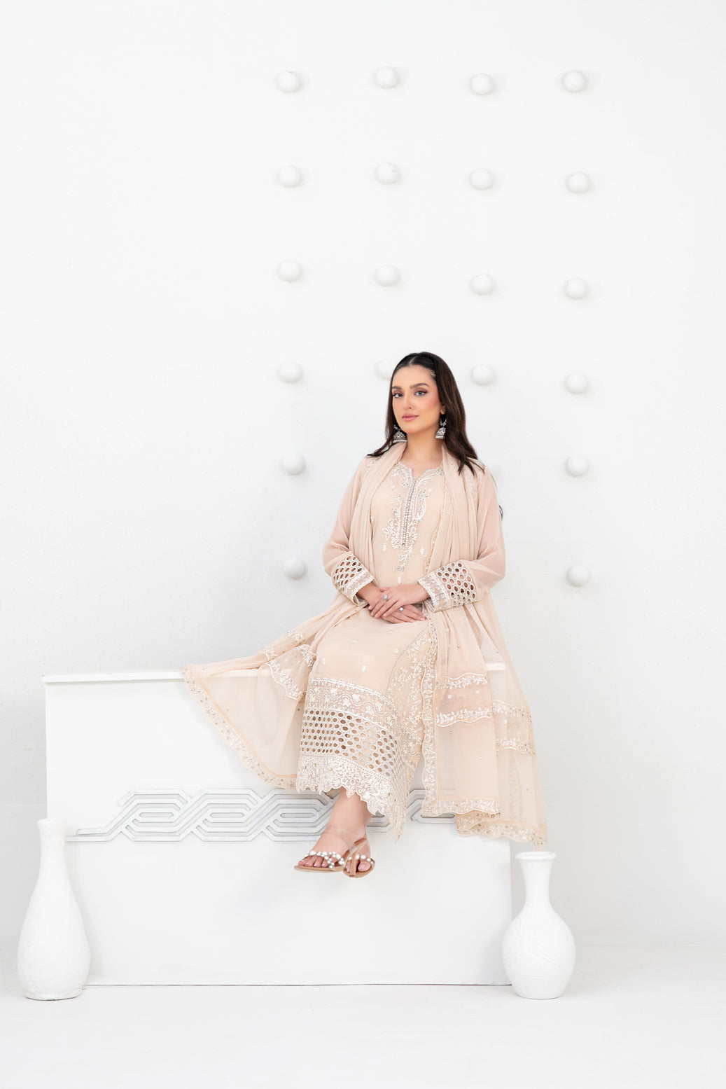 SATORI 3pcs Semi-Stitched Fancy Emb Chiffon [D-3933]