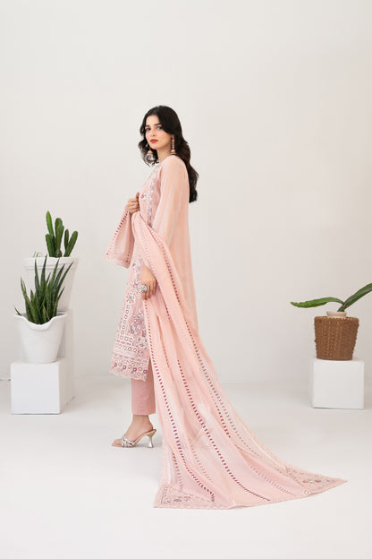 Moonic 3pcs Un-Stitched Emb Khadi [D-2682]