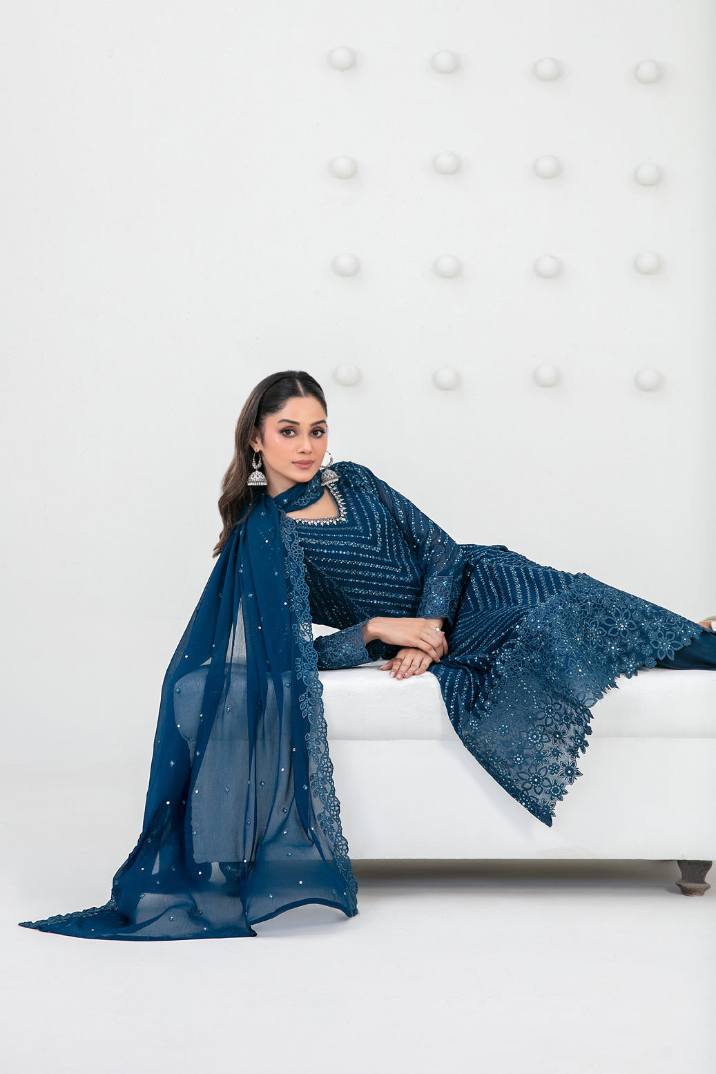 SATORI 3pcs Semi-Stitched Fancy Emb Chiffon [D-3932]