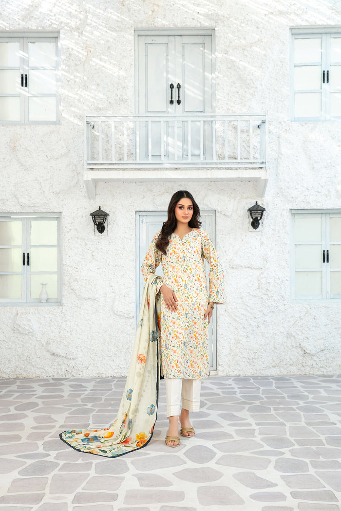 Rooh 3pcs Stitched Emb Printed Lawn [D-5743]