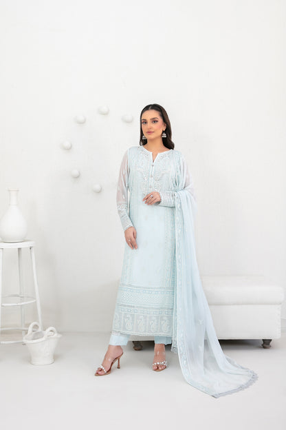 SATORI 3pcs Semi-Stitched Fancy Emb Chiffon [D-3931]