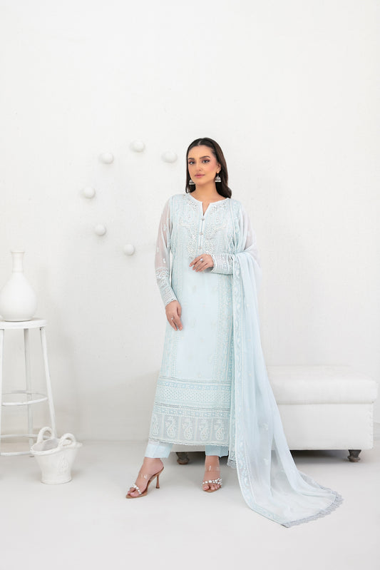 SATORI 3pcs Semi-Stitched Fancy Emb Chiffon [D-3931]