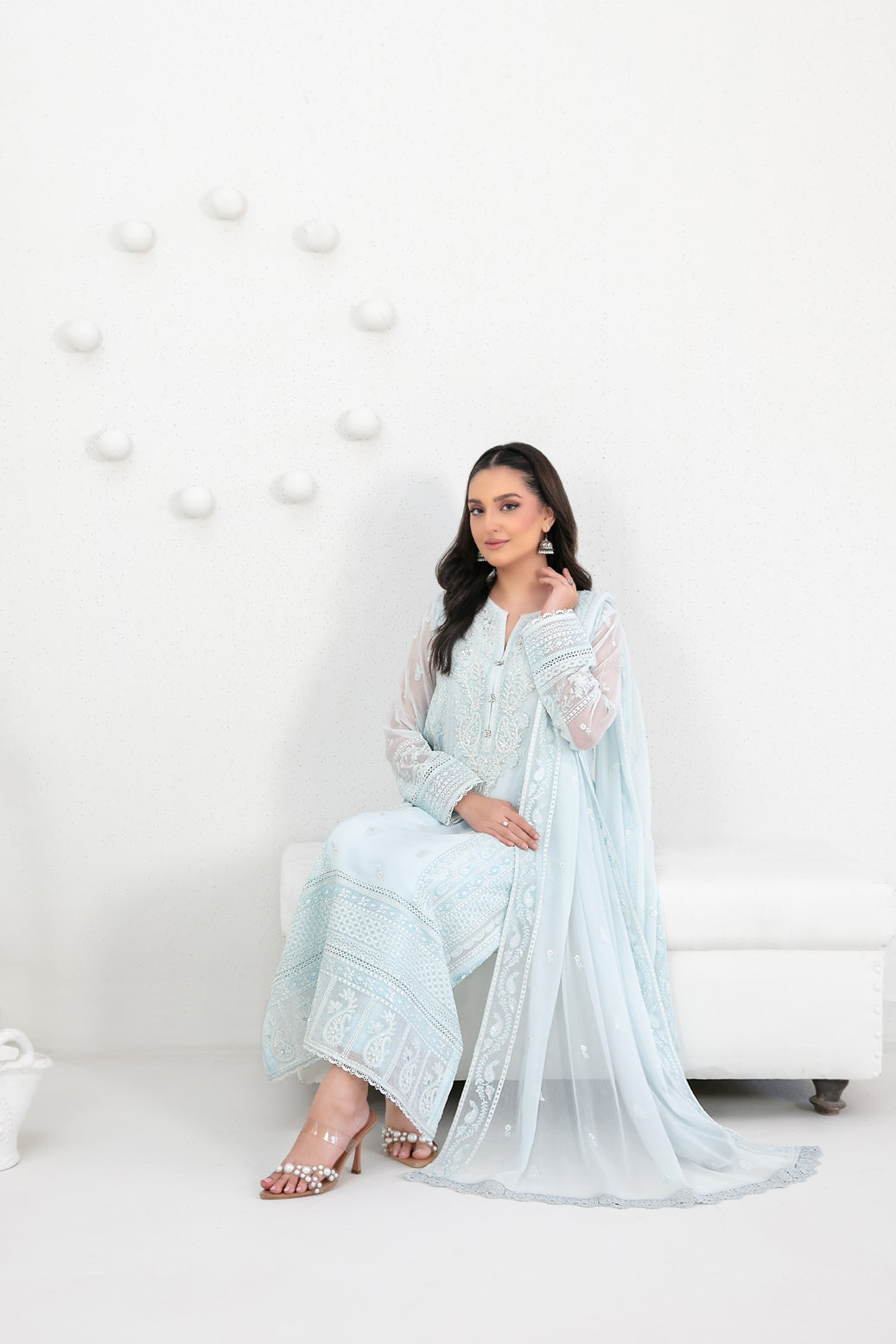 SATORI 3pcs Semi-Stitched Fancy Emb Chiffon [D-3931]