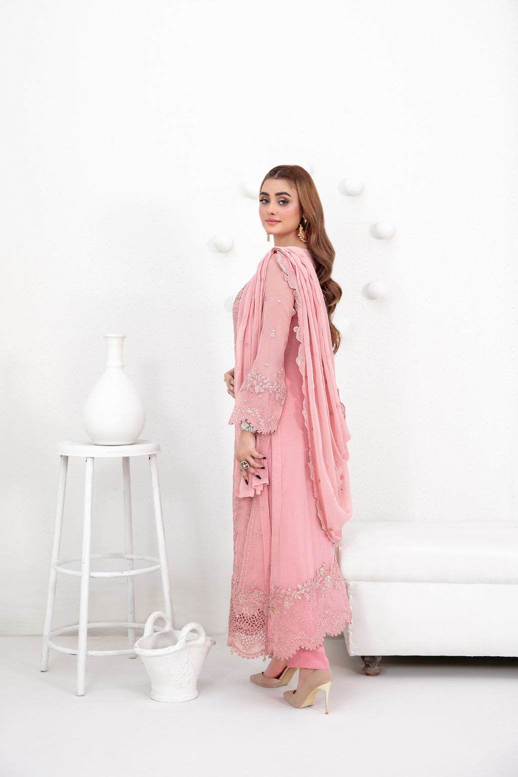 SATORI 3pcs Semi-Stitched Fancy Emb Chiffon [D-3934]