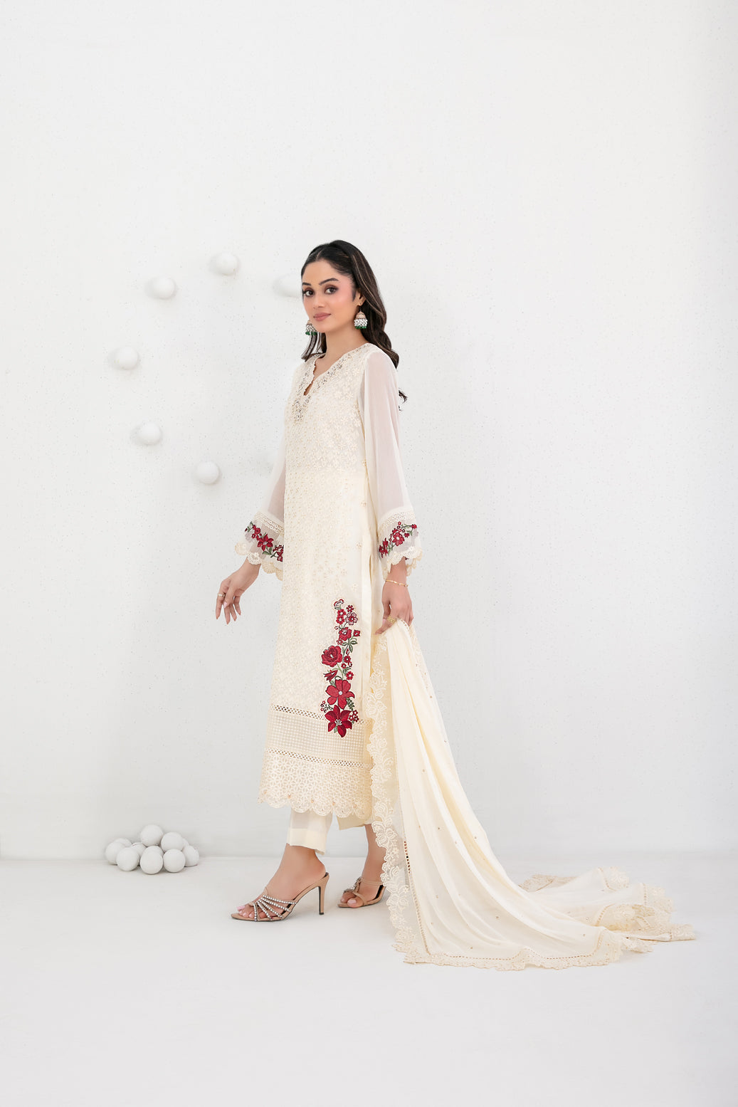 SATORI 3pcs Semi-Stitched Fancy Emb Chiffon [D-3935]