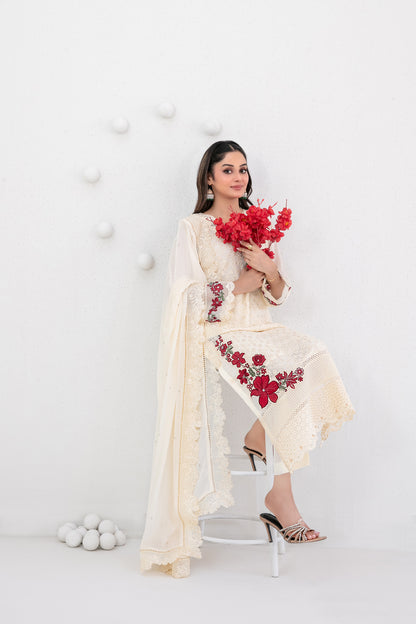 SATORI 3pcs Semi-Stitched Fancy Emb Chiffon [D-3935]