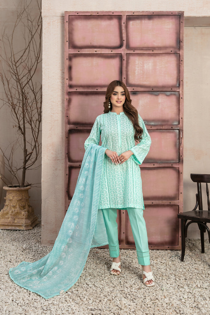 Rifna 3pcs Stitch Schiffli Emb Lawn [D-2913]