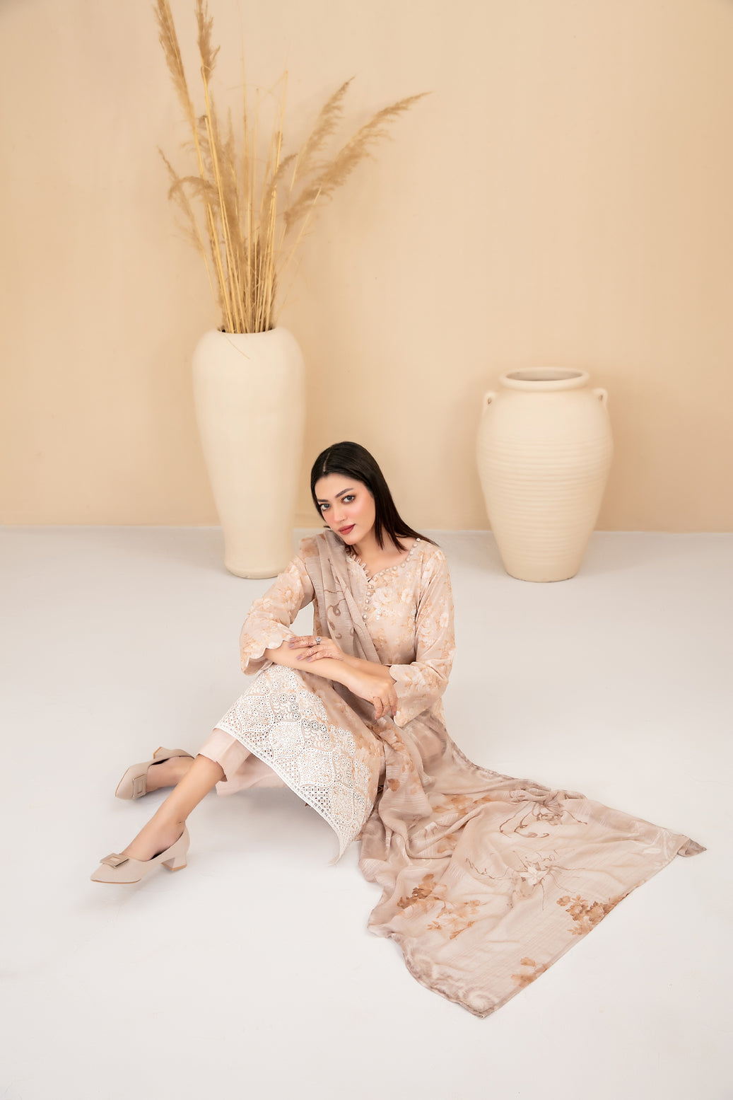 Eshanah 3pcs Un-Stitched Emb Printed Lawn [D-3481]
