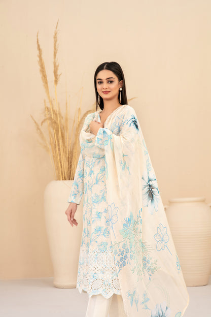 Eshanah 3pcs Un-Stitched Emb Printed Lawn [D-3492]