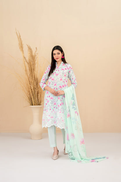 Eshanah 3pcs Un-Stitched Emb Printed Lawn [D-3488]