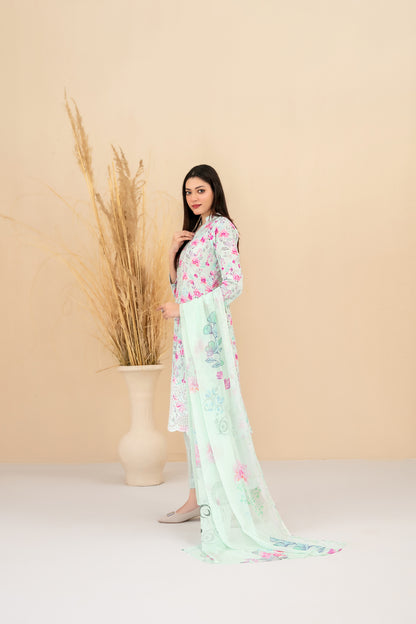 Eshanah 3pcs Un-Stitched Emb Printed Lawn [D-3488]