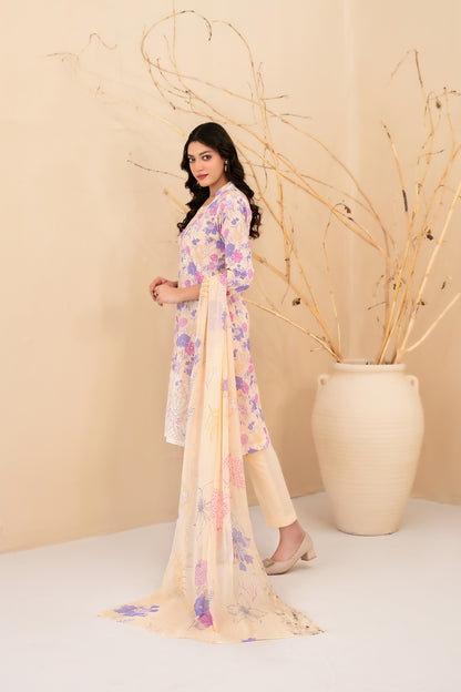 Eshanah 3pcs Un-Stitched Emb Printed Lawn [D-3482]