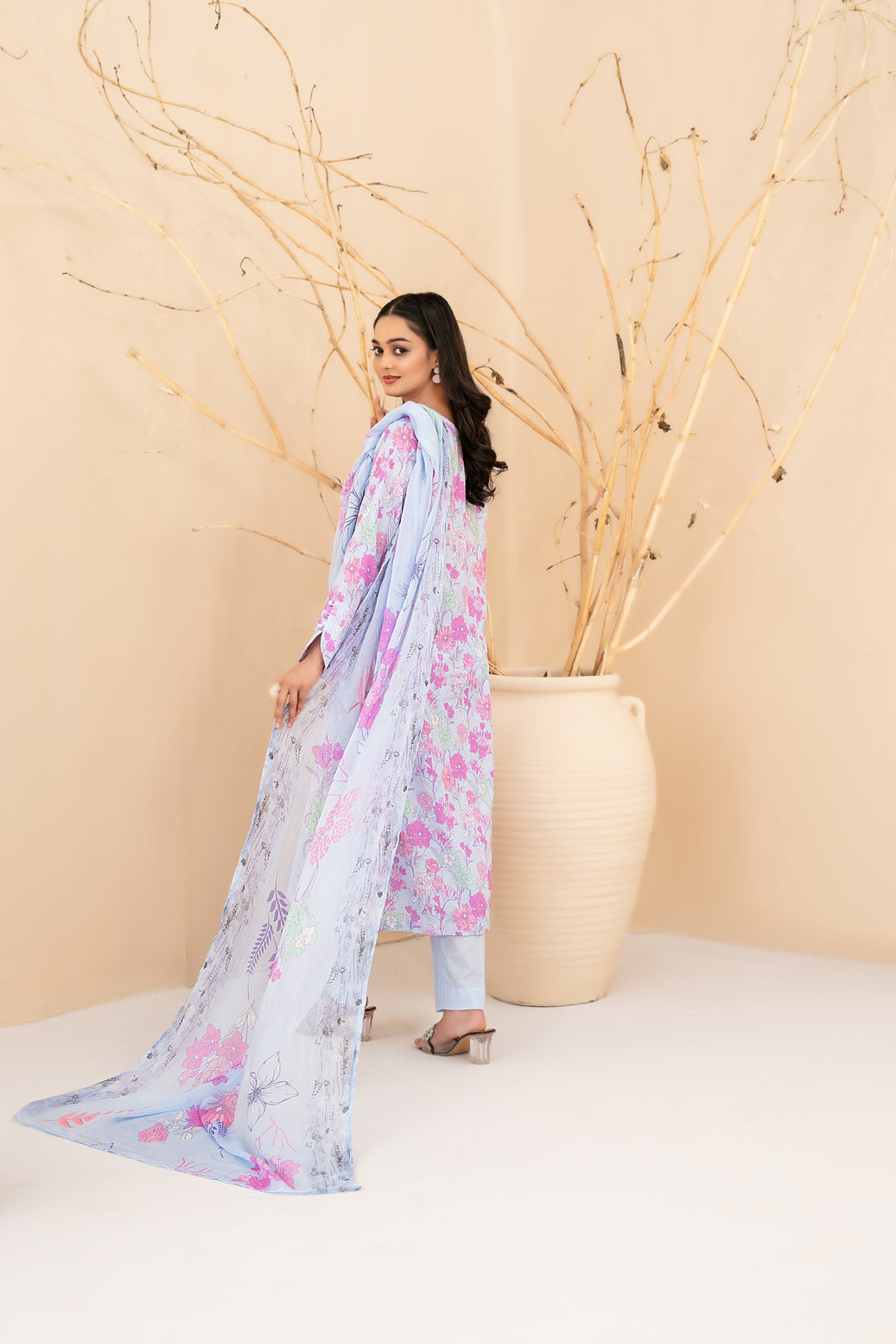 Eshanah 3pcs Un-Stitched Emb Printed Lawn [D-3490]