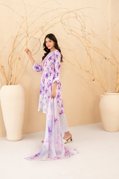 Eshanah 3pcs Un-Stitched Emb Printed Lawn [D-3491]