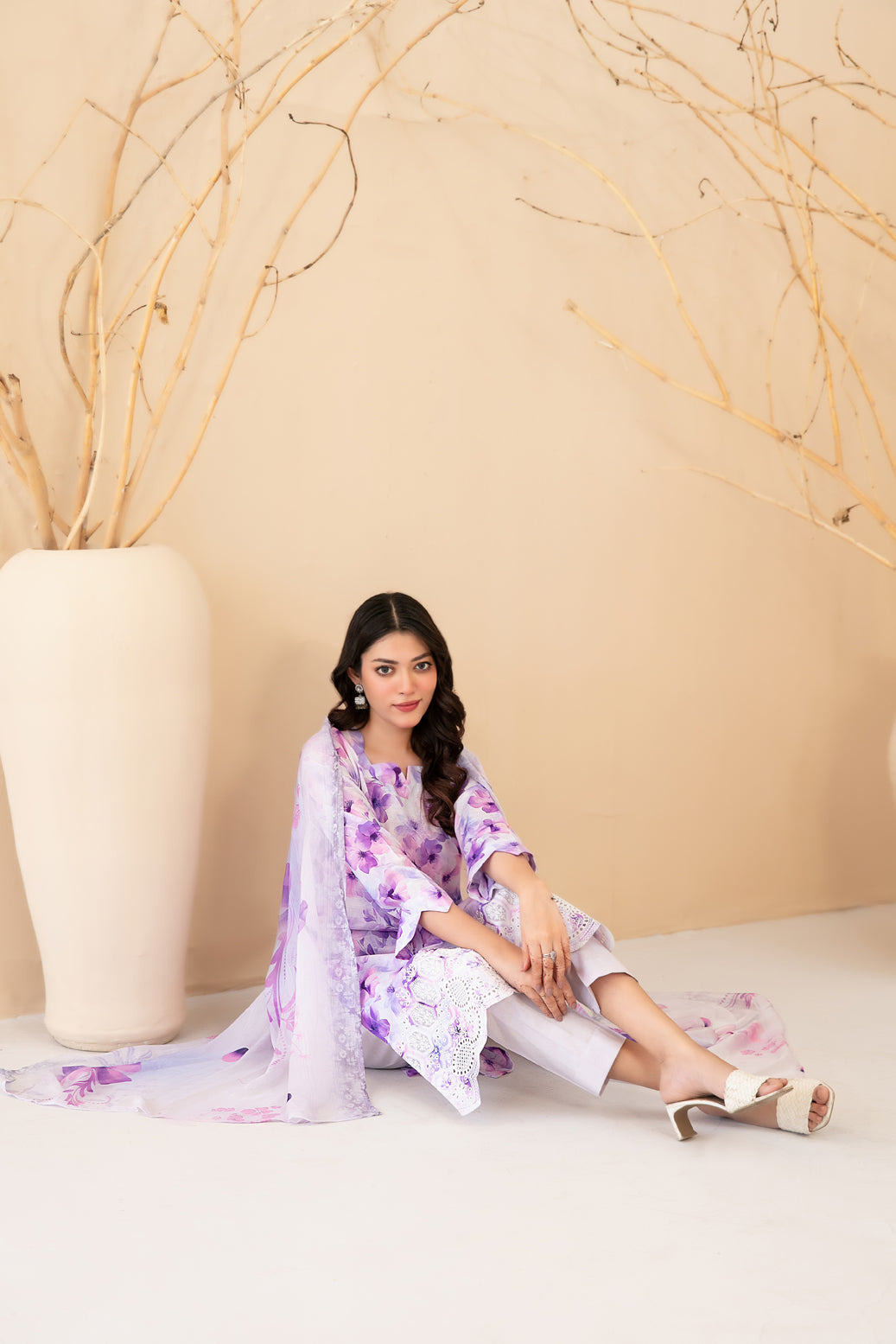 Eshanah 3pcs Un-Stitched Emb Printed Lawn [D-3491]