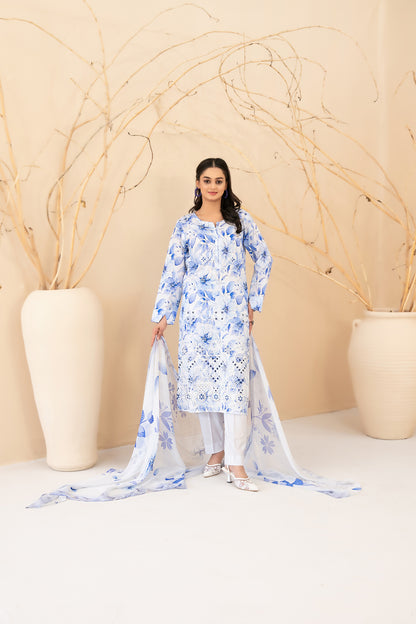 Eshanah 3pcs Un-Stitched Emb Printed Lawn [D-3483]